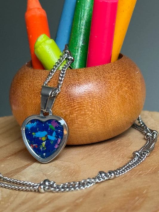 Deep Blue (Sml Heart Pendant)