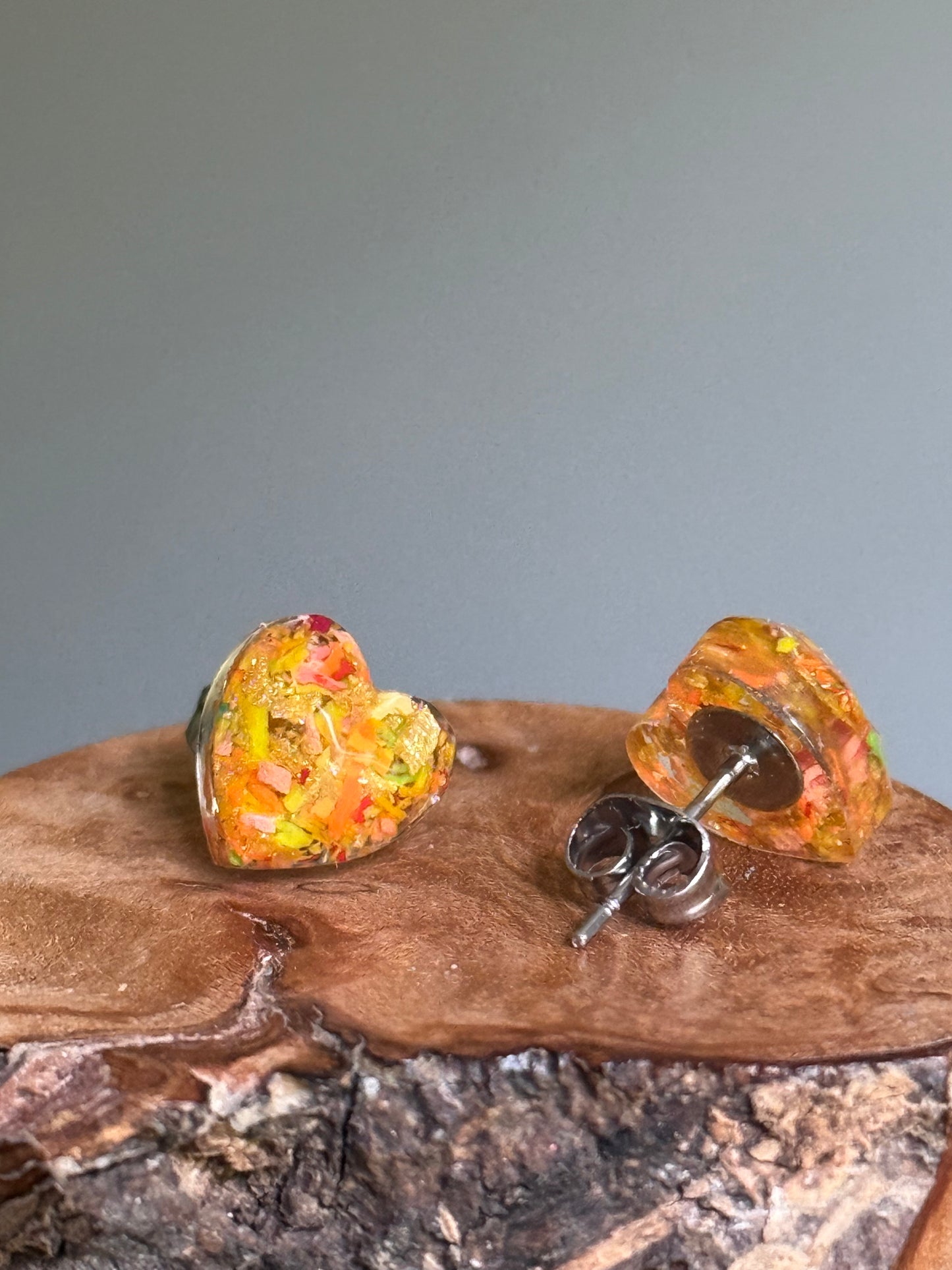 Citrus Heart Studs