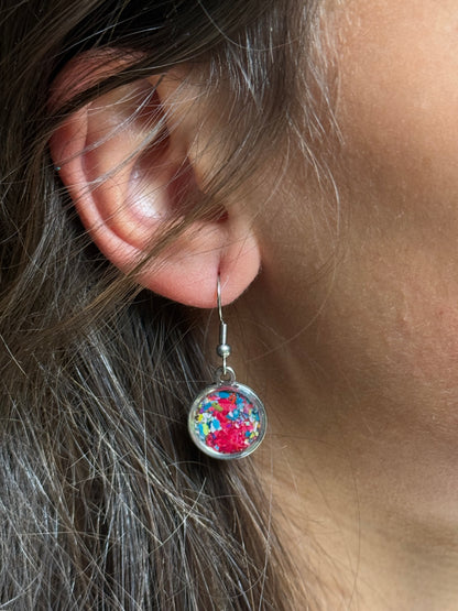 Pendientes redondos multicolores