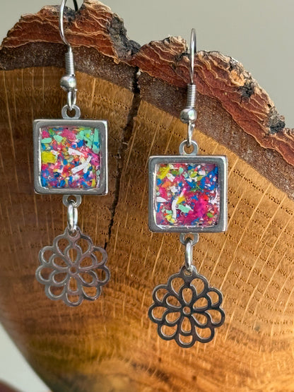 Marbled Candy Bouquet Earrings