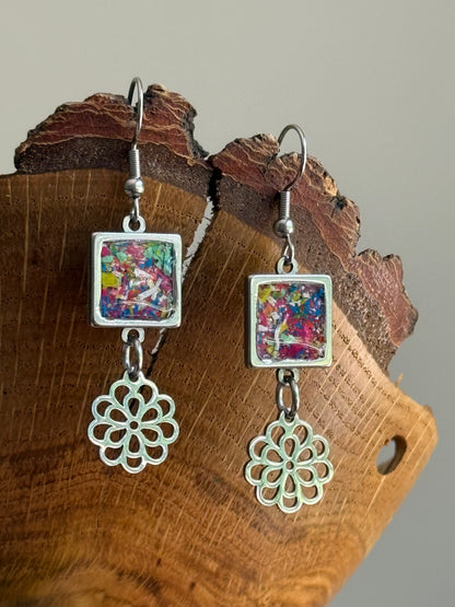 Marbled Candy Bouquet Earrings