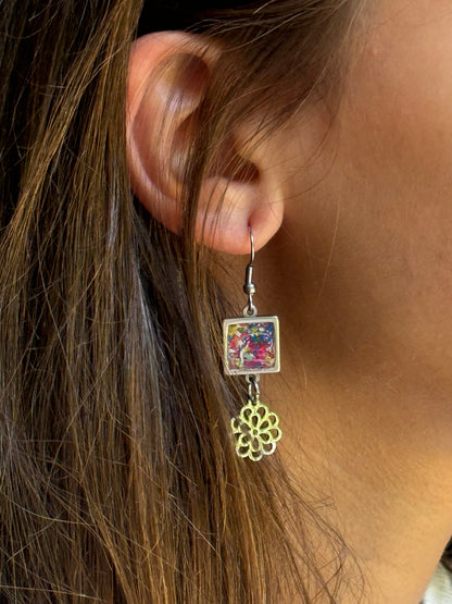 Marbled Candy Bouquet Earrings