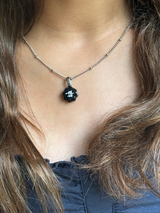 Crayon Bloom Pendant (Black)
