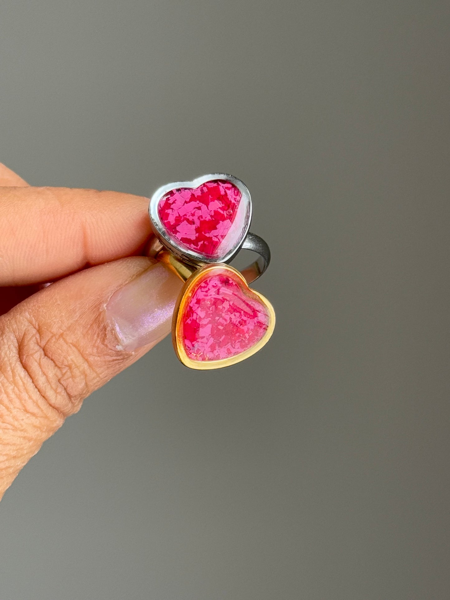 Red & Pink Heart Ring