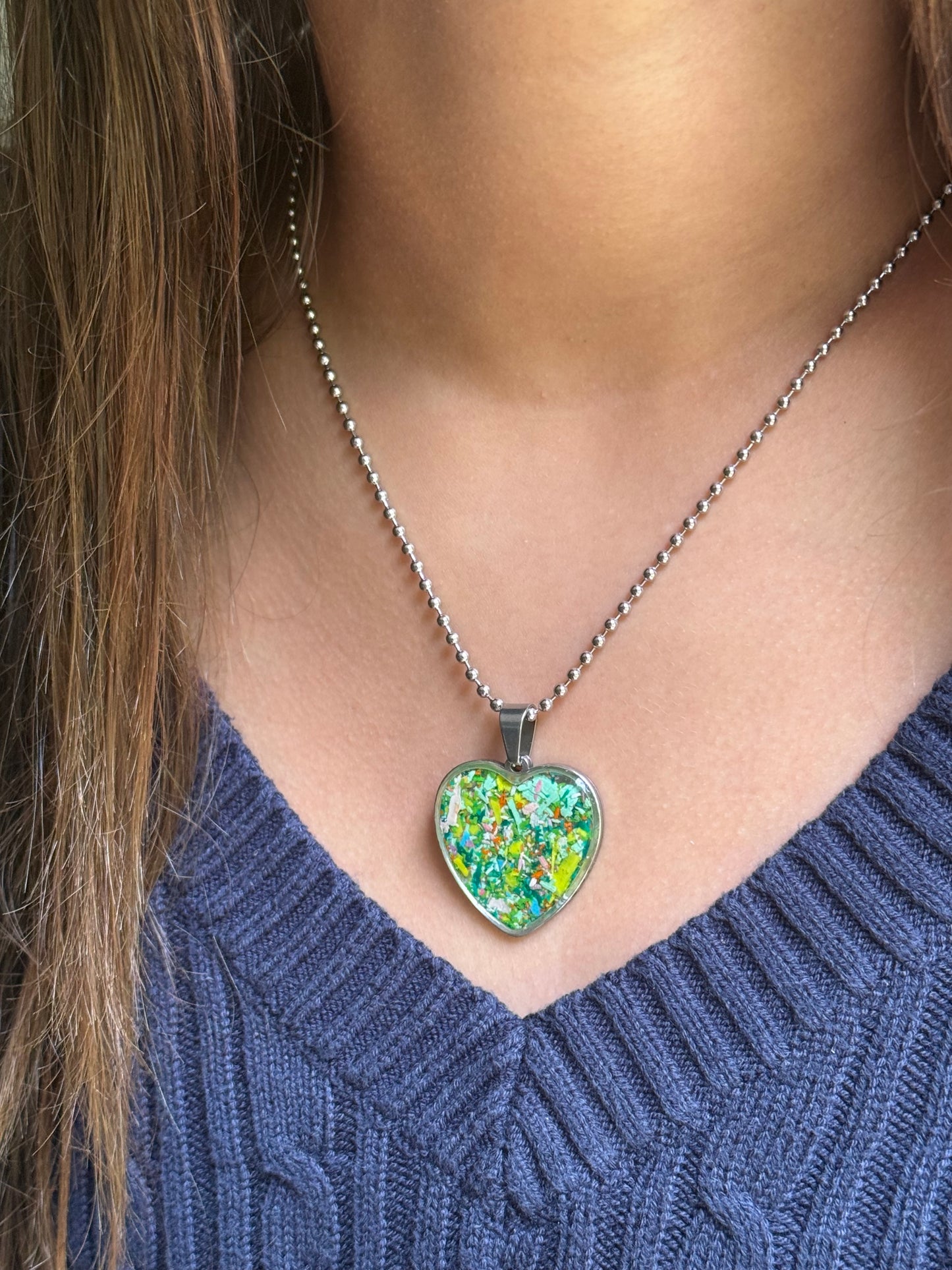 Spring Flowers Heart Necklace