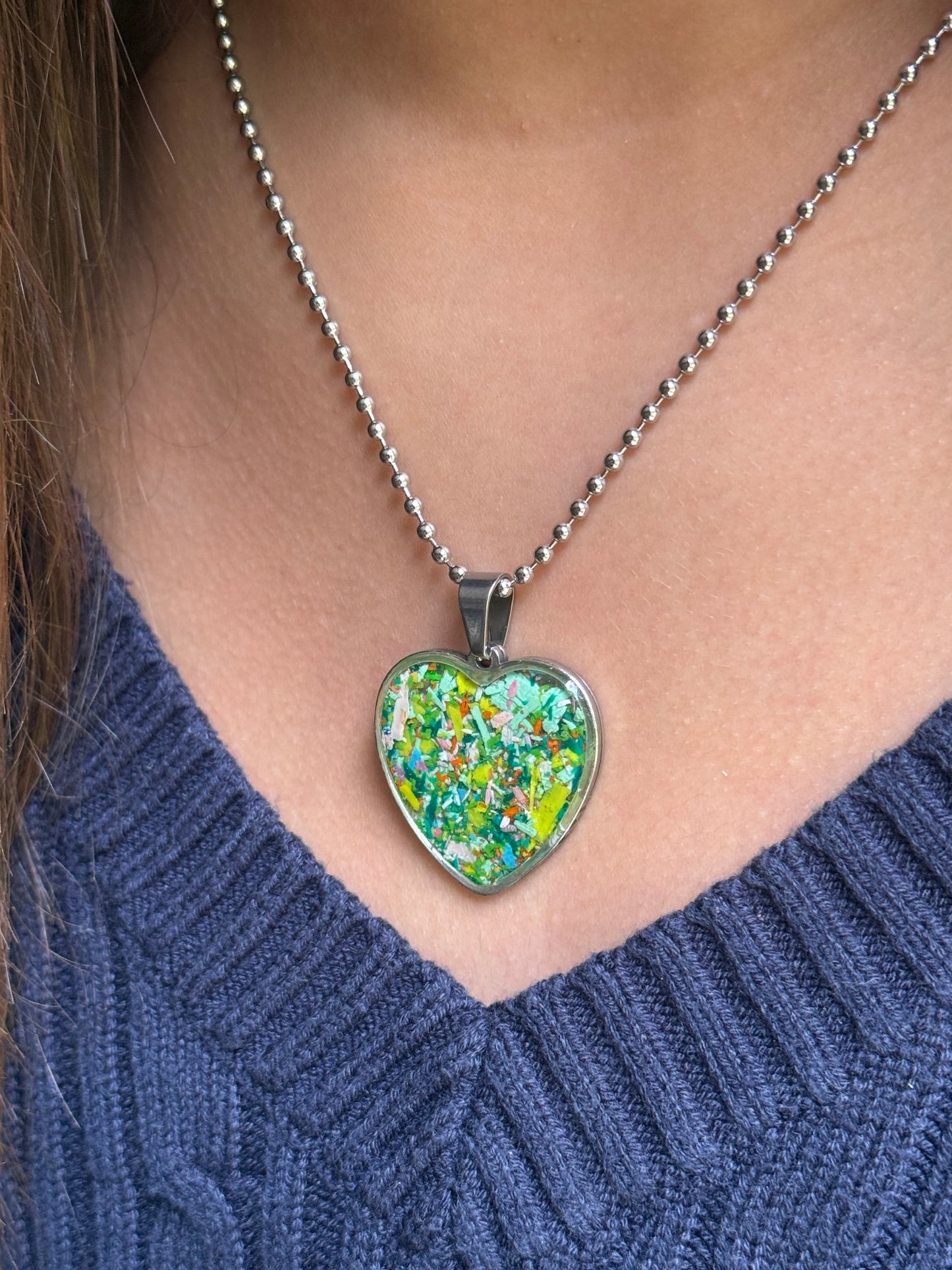 Spring Flowers Heart Necklace