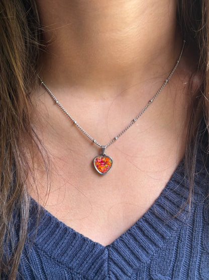 Coral Heart Necklace