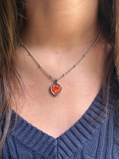Coral Heart Necklace