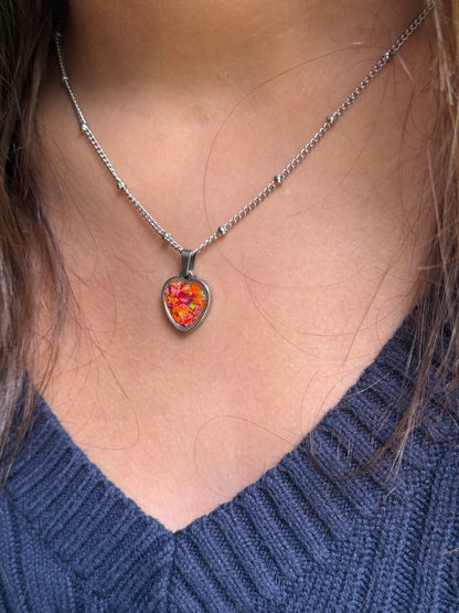 Coral Heart Necklace
