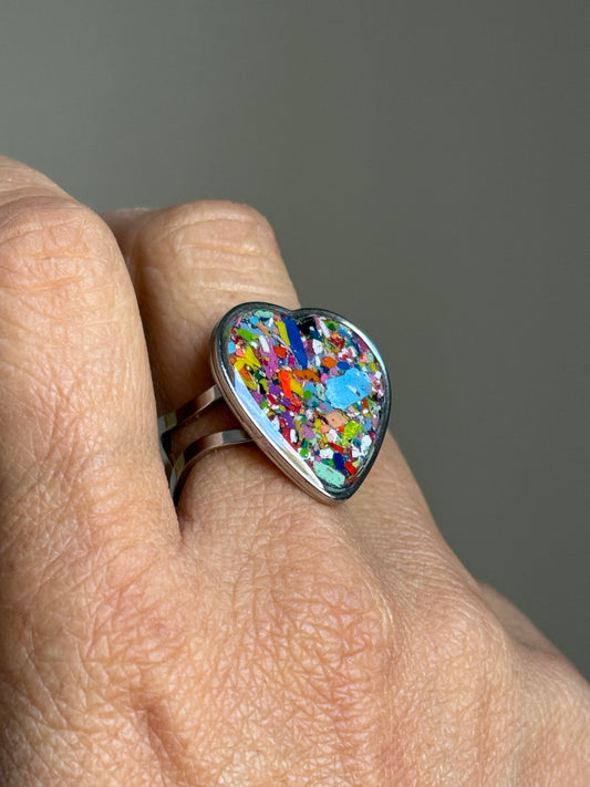Bague Rectangulaire Multicolore