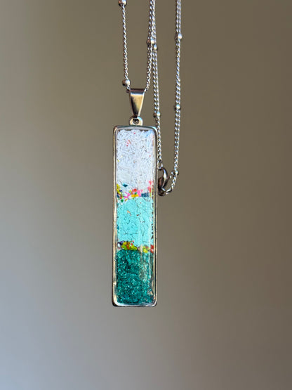 Copos Metálicos - Colgante Rectangular 