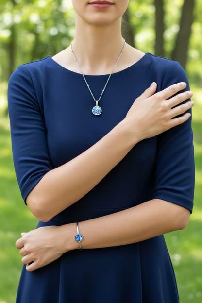 White & Blue Orbis Set (Bracelet)