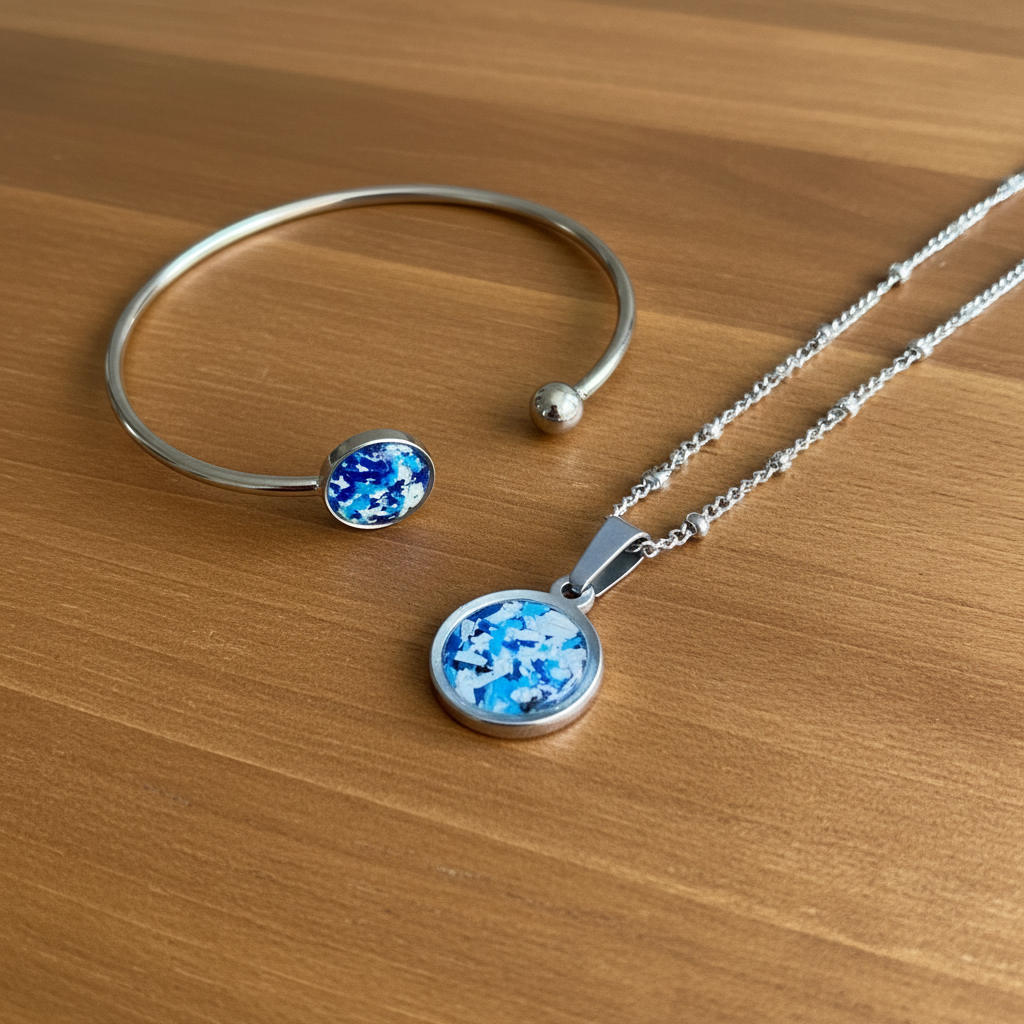 White & Blue Orbis Set (Bracelet)
