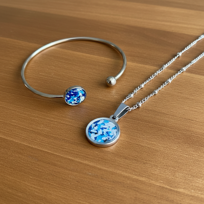 White & Blue Orbis Set (Bracelet)
