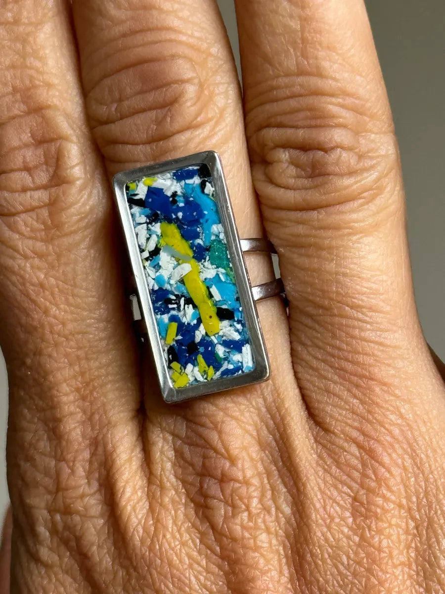 kalen redmon, crayonfetti, crayon jewelry, stainless steel jewelry, crayon art, resin jewelry, teacher gift, crayon ring