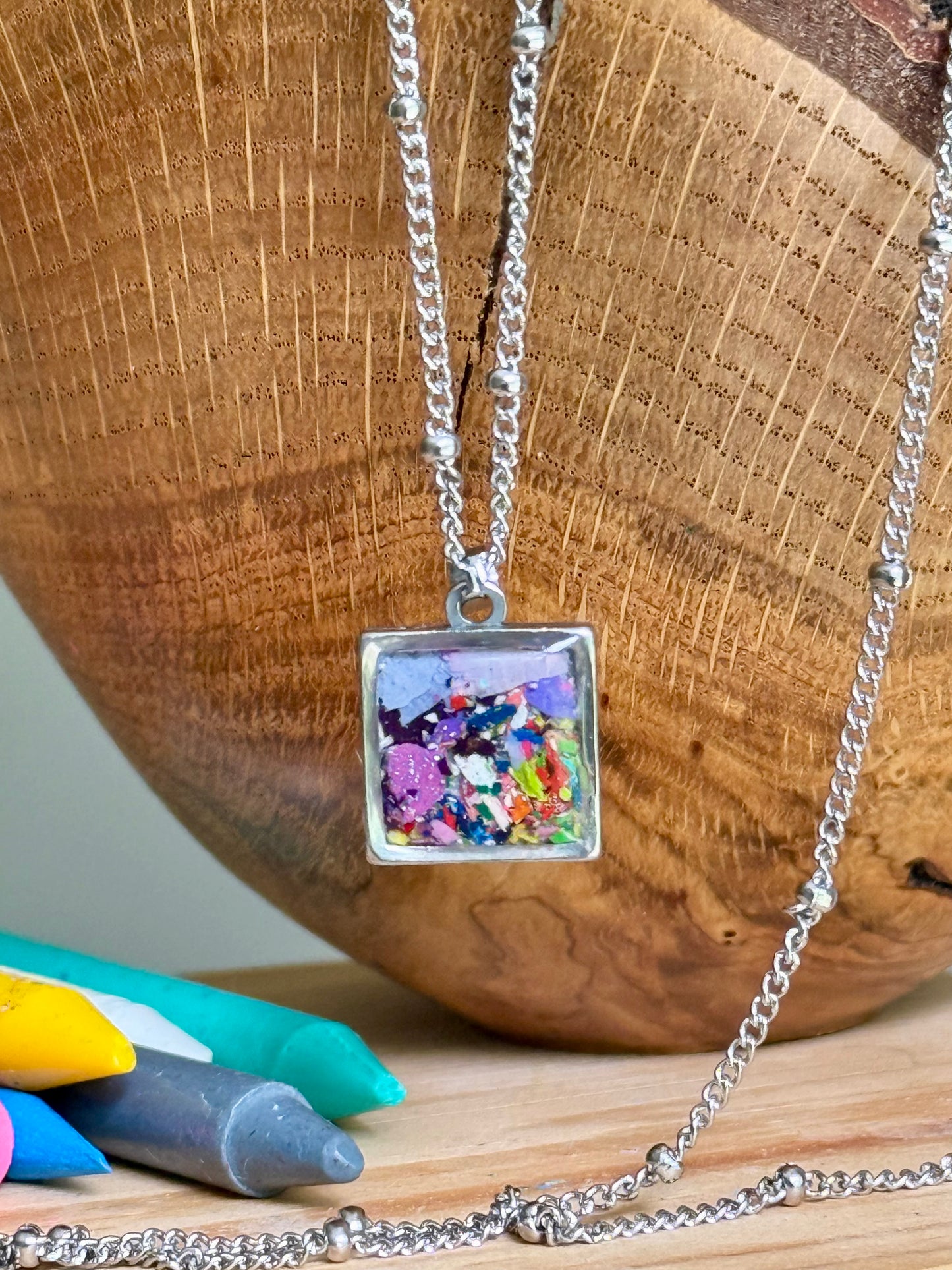 Purply Haze Square Pendant