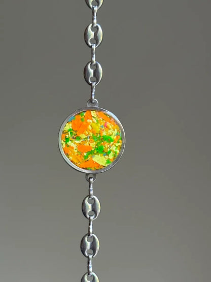 stainless steel chain bracelet with crayons by crayonfetti