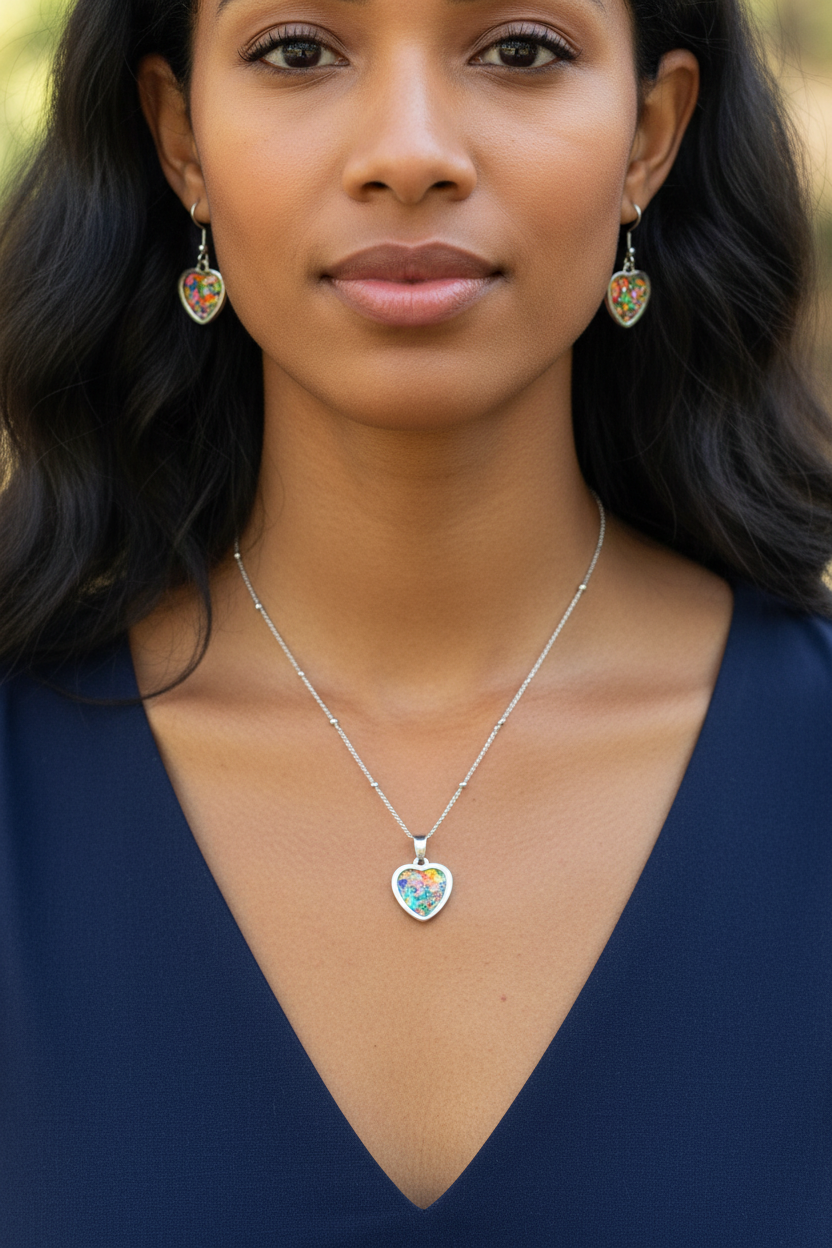 Heart Set Nose Down Front Facing