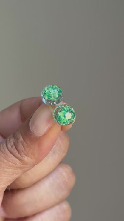 Mixed Greens Round Studs